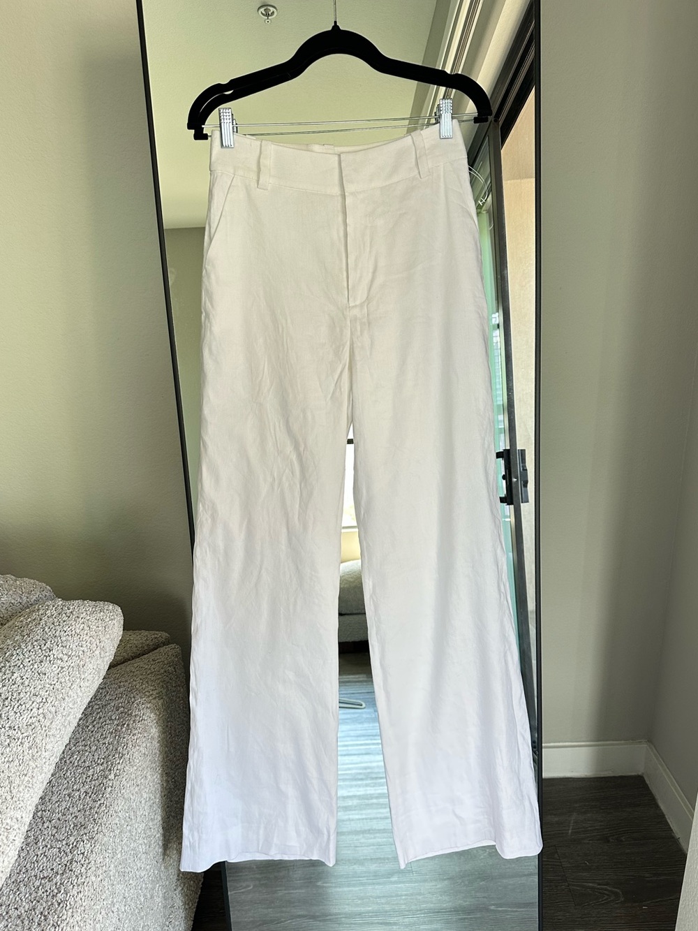 Favorite Daughter White Wide-Leg Linen Pants Size 2
